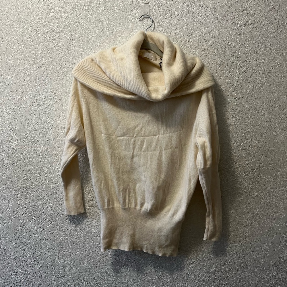 7 For All Mankind Ivory Cowl Neck Sweater - Picture 3 of 11